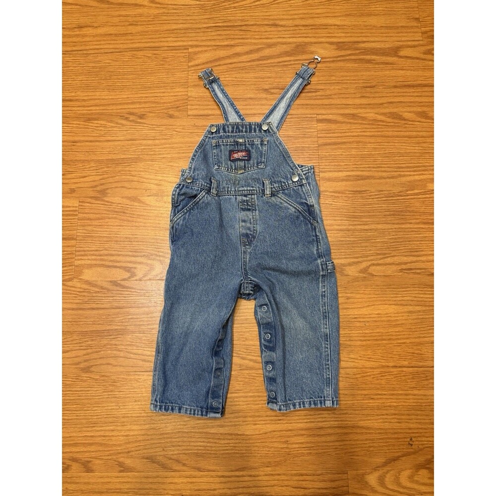 Old Navy  Toddler 18-24 Mos. Carpenter Style Blue Denim Bib Overalls Vintage Y2K